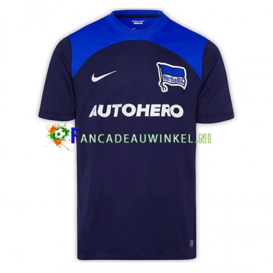 Hertha BSC Wedstrijdshirt met Korting Uit Heren 2022-23 Korte Mouw