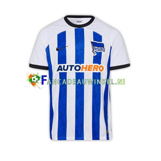 Hertha BSC Wedstrijdshirt met Korting Thuis Heren 2022-23 Korte Mouw