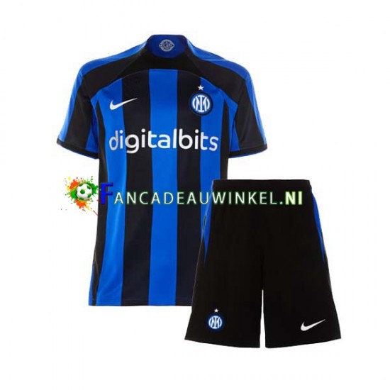 Inter Milan Wedstrijdshirt met Korting Thuis Kind 2022-23 Korte Mouw