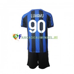 Inter Milan Wedstrijdshirt met Korting Romelu Lukaku 90 Thuis Kind 2022-23 Korte Mouw