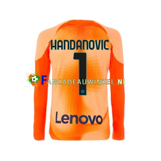 Inter Milan Wedstrijdshirt met Korting Samir Handanovic 1 Keepersshirt Vierde Heren 2022-23 Lange Mouw