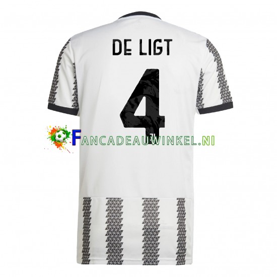 Juventus Wedstrijdshirt met Korting De Ligt 4 Thuis Heren 2022-23 Korte Mouw