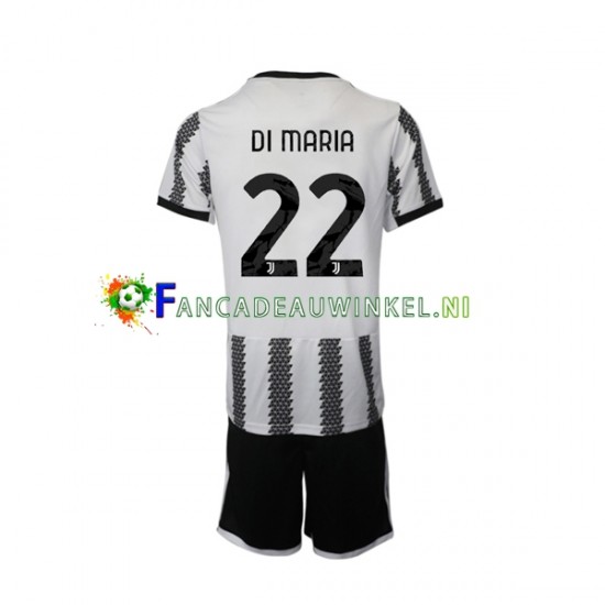 Juventus Wedstrijdshirt met Korting Di Maria 22 Thuis Kind 2022-23 Korte Mouw