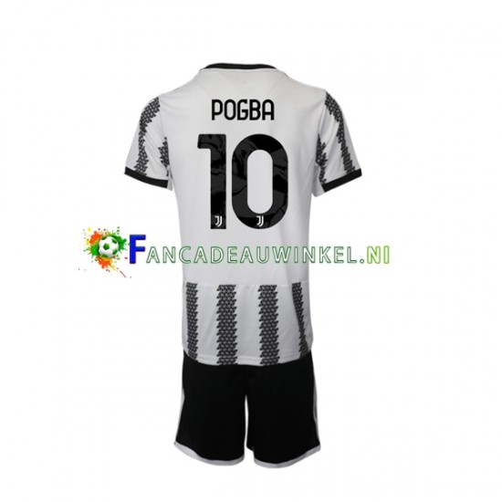 Juventus Wedstrijdshirt met Korting Pogba 10 Thuis Kind 2022-23 Korte Mouw