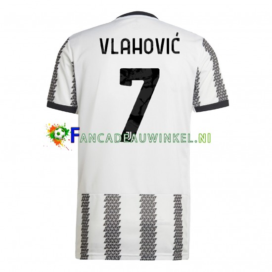 Juventus Wedstrijdshirt met Korting Vlahovic 7 Thuis Heren 2022-23 Korte Mouw