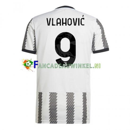 Juventus Wedstrijdshirt met Korting Vlahovic 9 Thuis Heren 2022-23 Korte Mouw