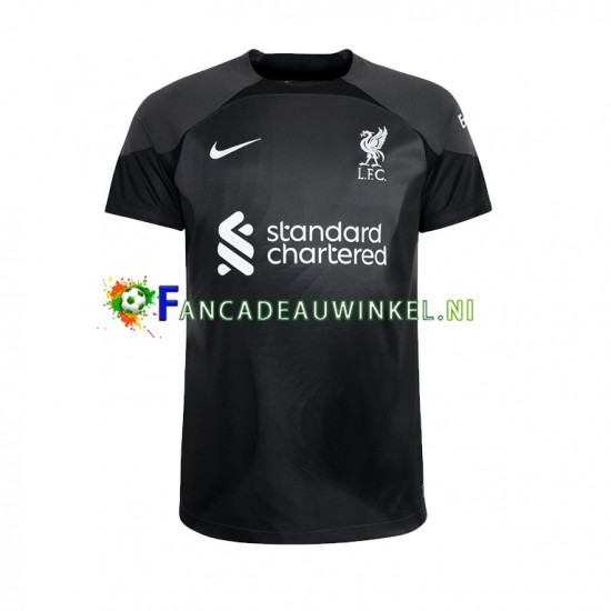 Liverpool Wedstrijdshirt met Korting Keepersshirt Uit Heren 2022-23 Korte Mouw