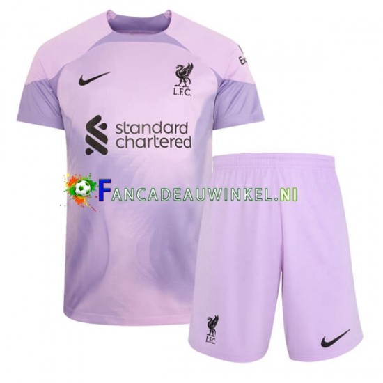 Liverpool Wedstrijdshirt met Korting Keepersshirt Thuis Kind 2022-23 Korte Mouw