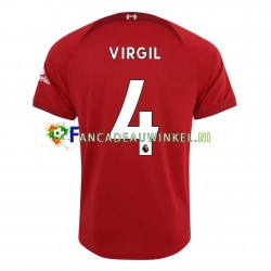 Liverpool Wedstrijdshirt met Korting Virgil 4 Thuis Heren 2022-23 Korte Mouw