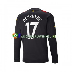 Manchester City Wedstrijdshirt met Korting De Bruyne 17 Uit Heren 2022-23 Lange Mouw
