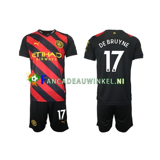 Manchester City Wedstrijdshirt met Korting De Bruyne 17 Uit Kind 2022-23 Korte Mouw