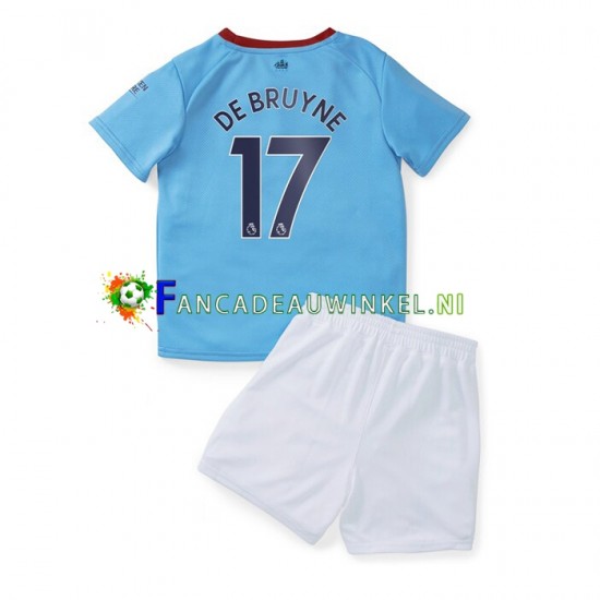 Manchester City Wedstrijdshirt met Korting De Bruyne 17 Thuis Kind 2022-23 Korte Mouw