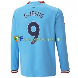 Manchester City Wedstrijdshirt met Korting G.Jesus 9 Thuis Heren 2022-23 Lange Mouw