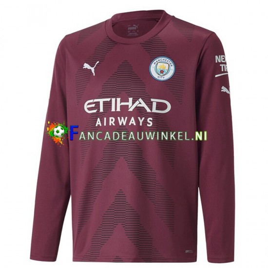 Manchester City Wedstrijdshirt met Korting Keepersshirt Thuis Heren 2022-23 Lange Mouw