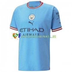 Manchester City Wedstrijdshirt met Korting Thuis Heren 2022-23 Korte Mouw