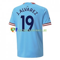 Manchester City Wedstrijdshirt met Korting J. ALVAREZ 19 Thuis Heren 2022-23 Korte Mouw