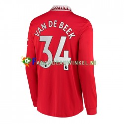 Manchester United Wedstrijdshirt met Korting Donny van de Beek 34 Thuis Heren 2022-23 Lange Mouw
