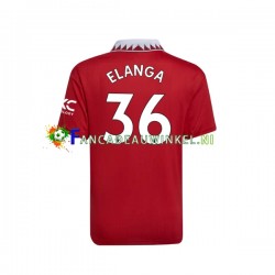 Manchester United Wedstrijdshirt met Korting Elanga 36 Thuis Heren 2022-23 Korte Mouw