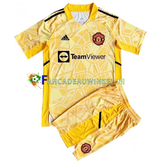 Manchester United Wedstrijdshirt met Korting Keepersshirt Thuis Kind 2022-23 Korte Mouw