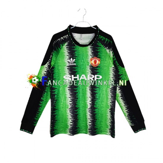 Manchester United Wedstrijdshirt met Korting Keepersshirt Retro Thuis Heren 1990-1991 Lange Mouw