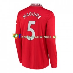 Manchester United Wedstrijdshirt met Korting Harry Maguire 5 Thuis Heren 2022-23 Lange Mouw