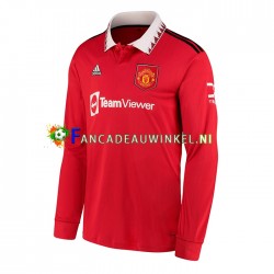 Manchester United Wedstrijdshirt met Korting Thuis Heren 2022-23 Lange Mouw