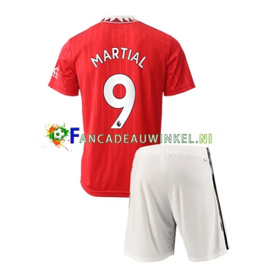 Manchester United Wedstrijdshirt met Korting Martial 9 Thuis Kind 2022-23 Korte Mouw