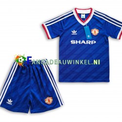 Manchester United Wedstrijdshirt met Korting 1986 Retro Uit Kind Korte Mouw