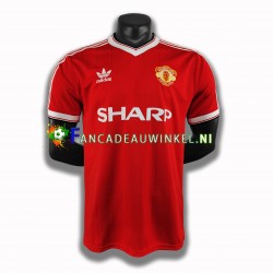 Manchester United Wedstrijdshirt met Korting 1984 Retro Thuis Heren Korte Mouw