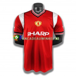 Manchester United Wedstrijdshirt met Korting 1985 Retro Thuis Heren Korte Mouw