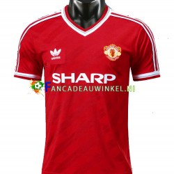 Manchester United Wedstrijdshirt met Korting 1986 Retro Thuis Heren Korte Mouw