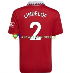 Manchester United Wedstrijdshirt met Korting Victor Lindelof 2 Thuis Heren 2022-23 Korte Mouw