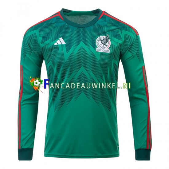 Mexico Wedstrijdshirt met Korting Thuis Heren WK 2022 Lange Mouw