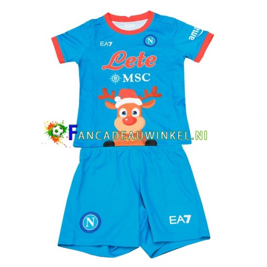 Napoli Wedstrijdshirt met Korting Xmas Thuis Kind 2022-23 Korte Mouw