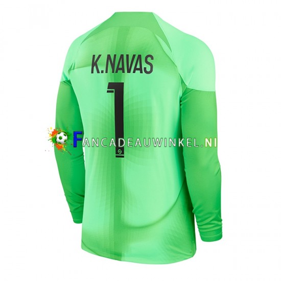 Paris Saint-Germain Wedstrijdshirt met Korting K.Navas 1 Keepersshirt Thuis Heren 2022-23 Lange Mouw