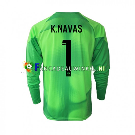 Paris Saint-Germain Wedstrijdshirt met Korting Keylor Navas 1 Keepersshirt Thuis Heren 2022-23 Lange Mouw