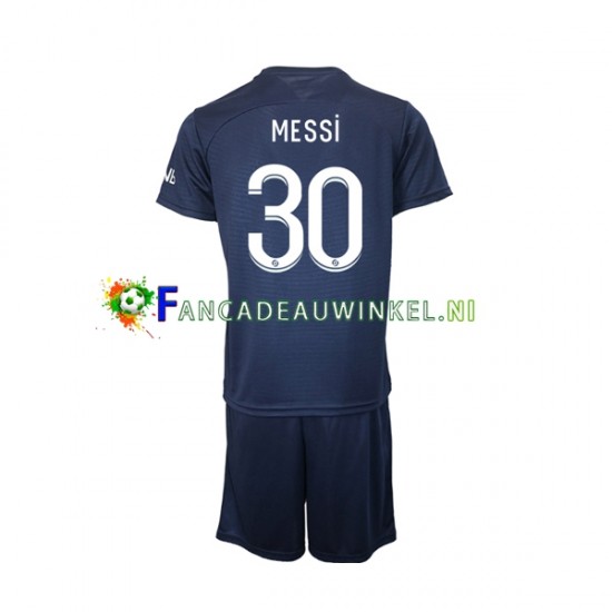 Paris Saint-Germain Wedstrijdshirt met Korting Messi 30 Thuis Kind 2022-23 Korte Mouw