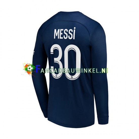 Paris Saint-Germain Wedstrijdshirt met Korting Messi 30 Thuis Heren 2022-23 Lange Mouw