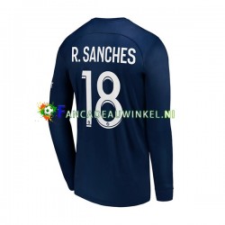 Paris Saint-Germain Wedstrijdshirt met Korting R.Sanches 18 Thuis Heren 2022-23 Lange Mouw