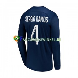 Paris Saint-Germain Wedstrijdshirt met Korting Sergio Ramos 4 Thuis Heren 2022-23 Lange Mouw