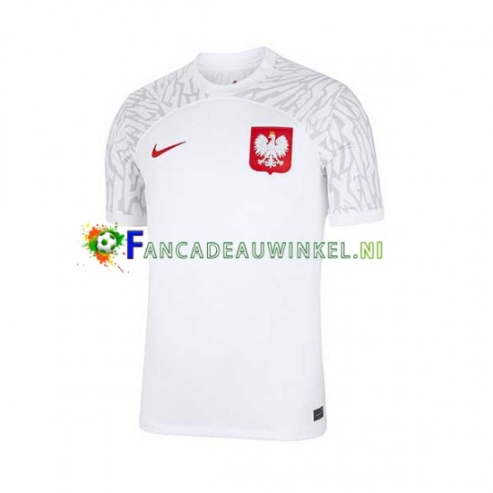 Polen Wedstrijdshirt met Korting Thuis Heren WK 2022 Korte Mouw