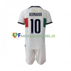 Portugal Wedstrijdshirt met Korting Bernardo 10 Uit Kind WK 2022 Korte Mouw