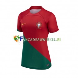 Portugal Wedstrijdshirt met Korting Thuis Dames WK 2022 Korte Mouw