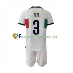 Portugal Wedstrijdshirt met Korting PEPE 3 Uit Kind WK 2022 Korte Mouw