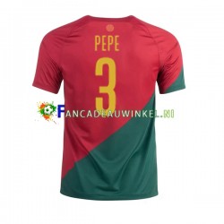 Portugal Wedstrijdshirt met Korting PEPE 3 Thuis Heren WK 2022 Korte Mouw