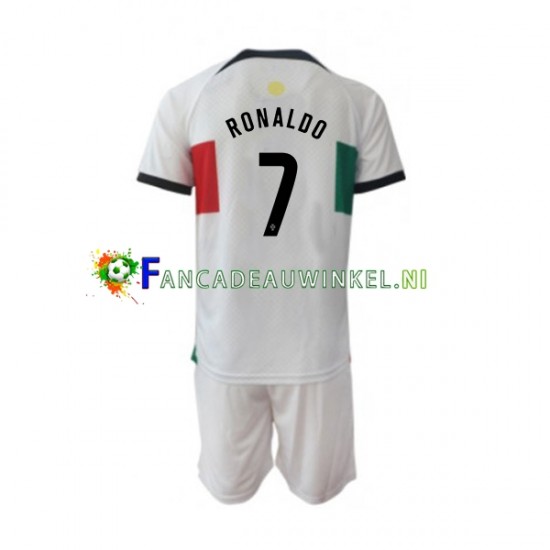 Portugal Wedstrijdshirt met Korting Ronaldo 7 Uit Kind WK 2022 Korte Mouw