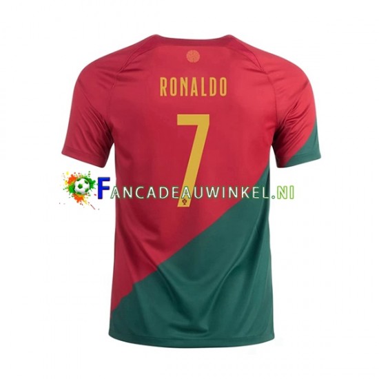 Portugal Wedstrijdshirt met Korting Ronaldo 7 Thuis Heren WK 2022 Korte Mouw