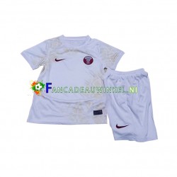 Qatar Wedstrijdshirt met Korting Uit Kind WK 2022 Korte Mouw