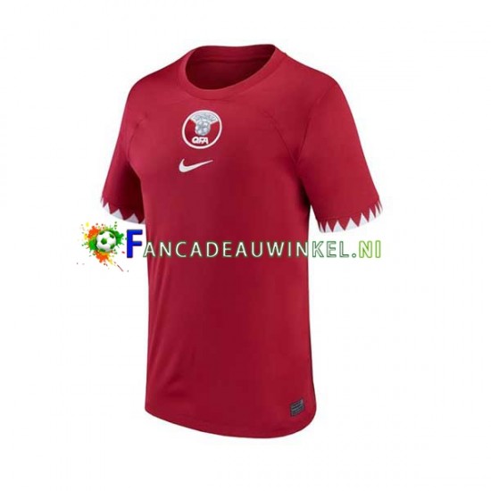 Qatar Wedstrijdshirt met Korting Thuis Heren WK 2022 Korte Mouw