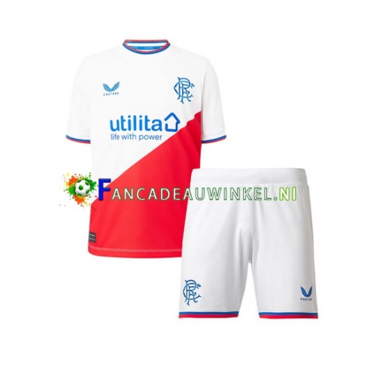 Rangers Wedstrijdshirt met Korting Uit Kind 2022-23 Korte Mouw